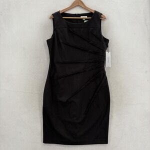 calvin klein melodie knit dress Womens Calvin Klein Brown Sculpted Knit Mini Dress S (US 4-6)